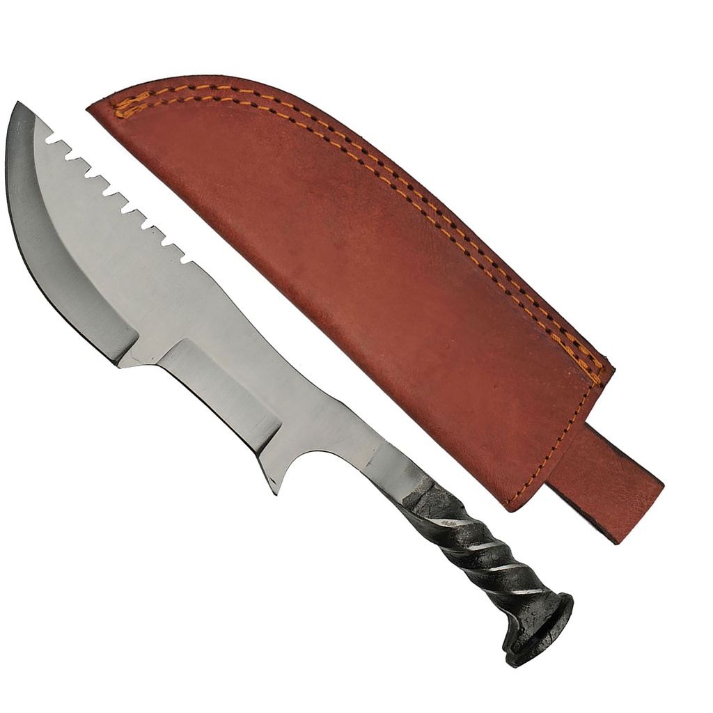 Trackborn Twist Heritage-Forged Railroad Spike Knife - Carbon Steel