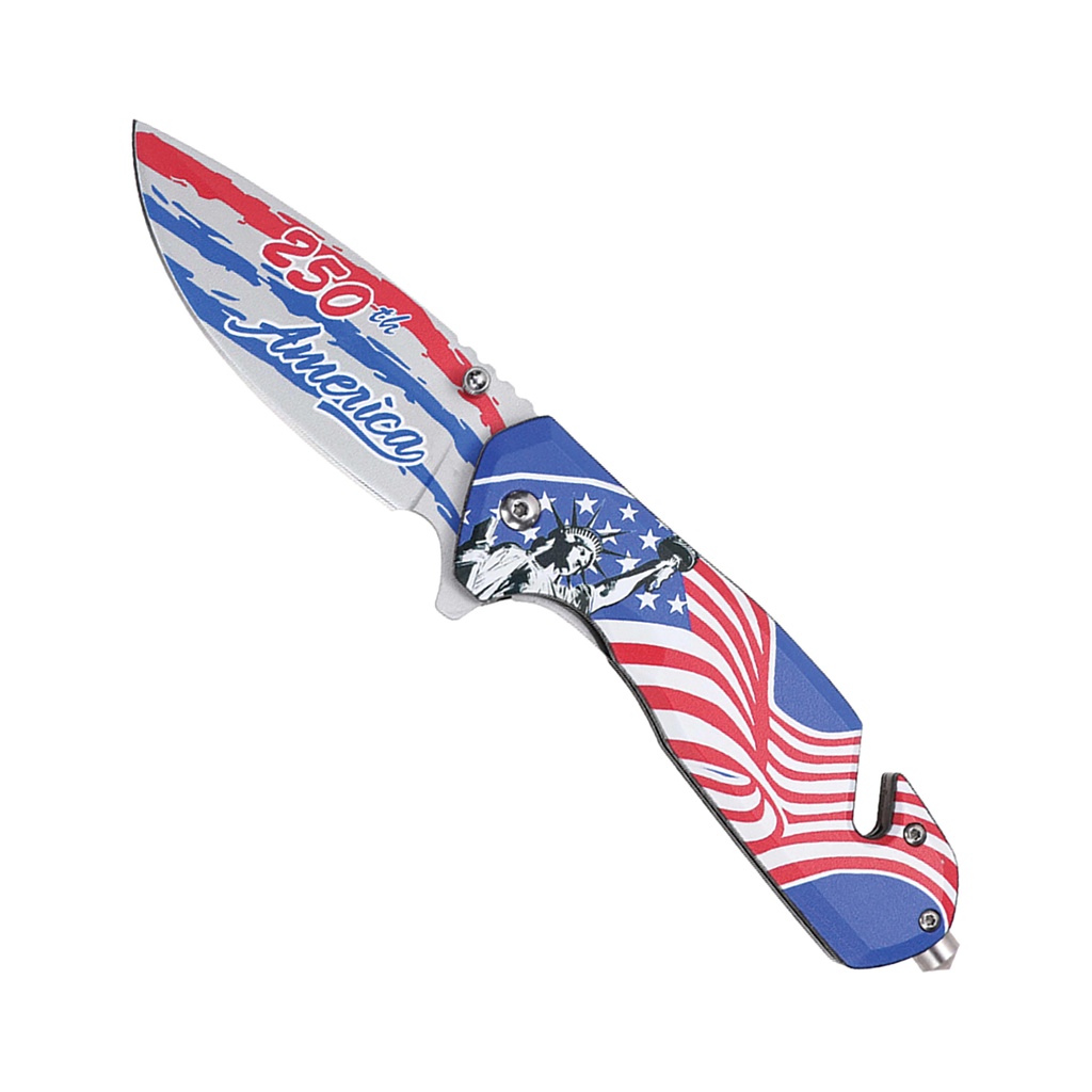 SAMPLE - Liberty Response Spring-Assisted Pocket Knife - USA Flag