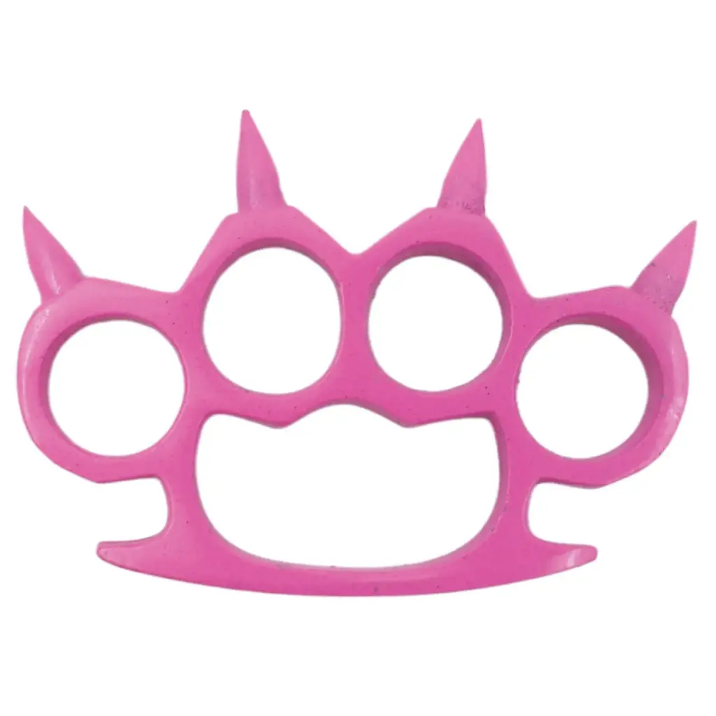 Rogue Rosé Statement Spiked Knuckle Duster - Pink Steel