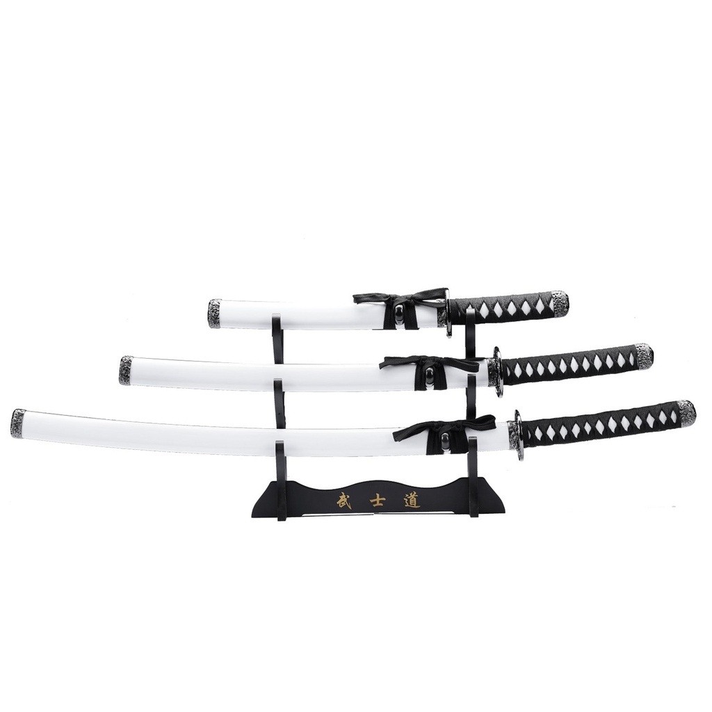 Bushido White Display Samurai Sword Set - White Saya