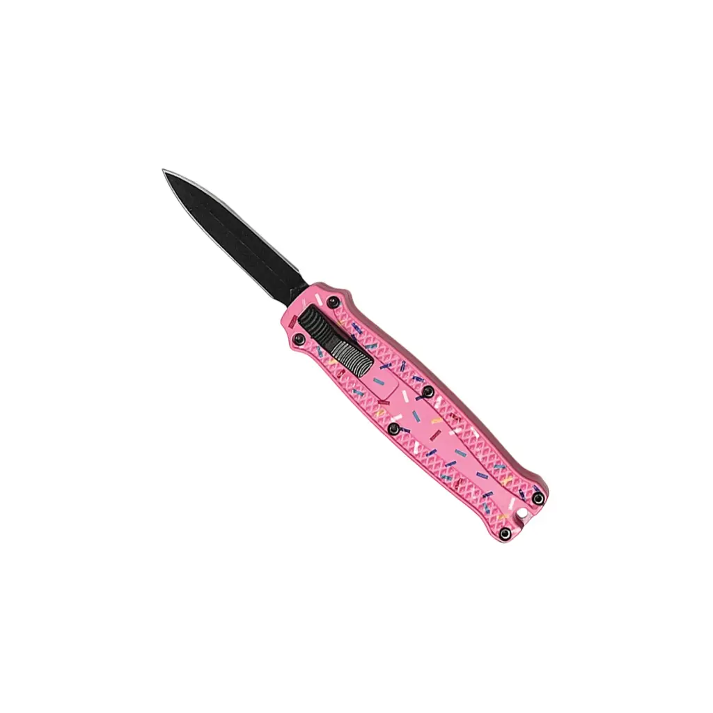 Cupcake Strike Mini Dessert-Themed OTF Knife - Pink Sprinkle
