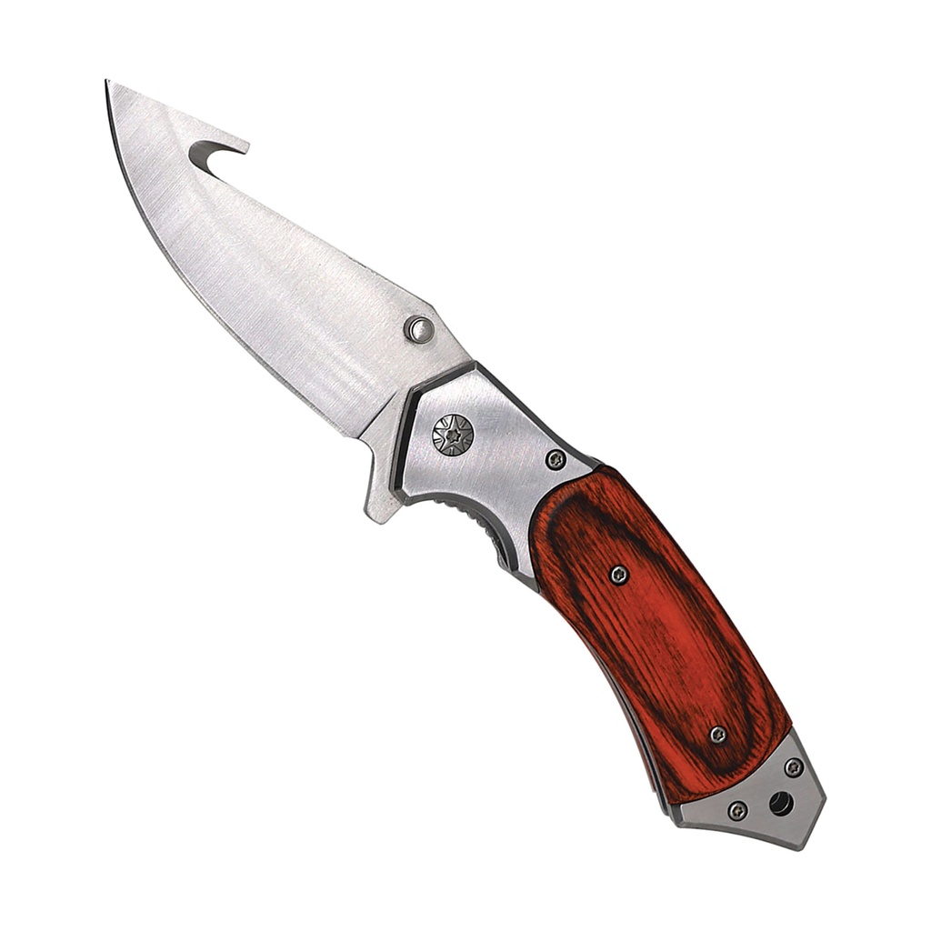 Fieldline Rescue Spring Assisted Folding Knife - Wood Steel