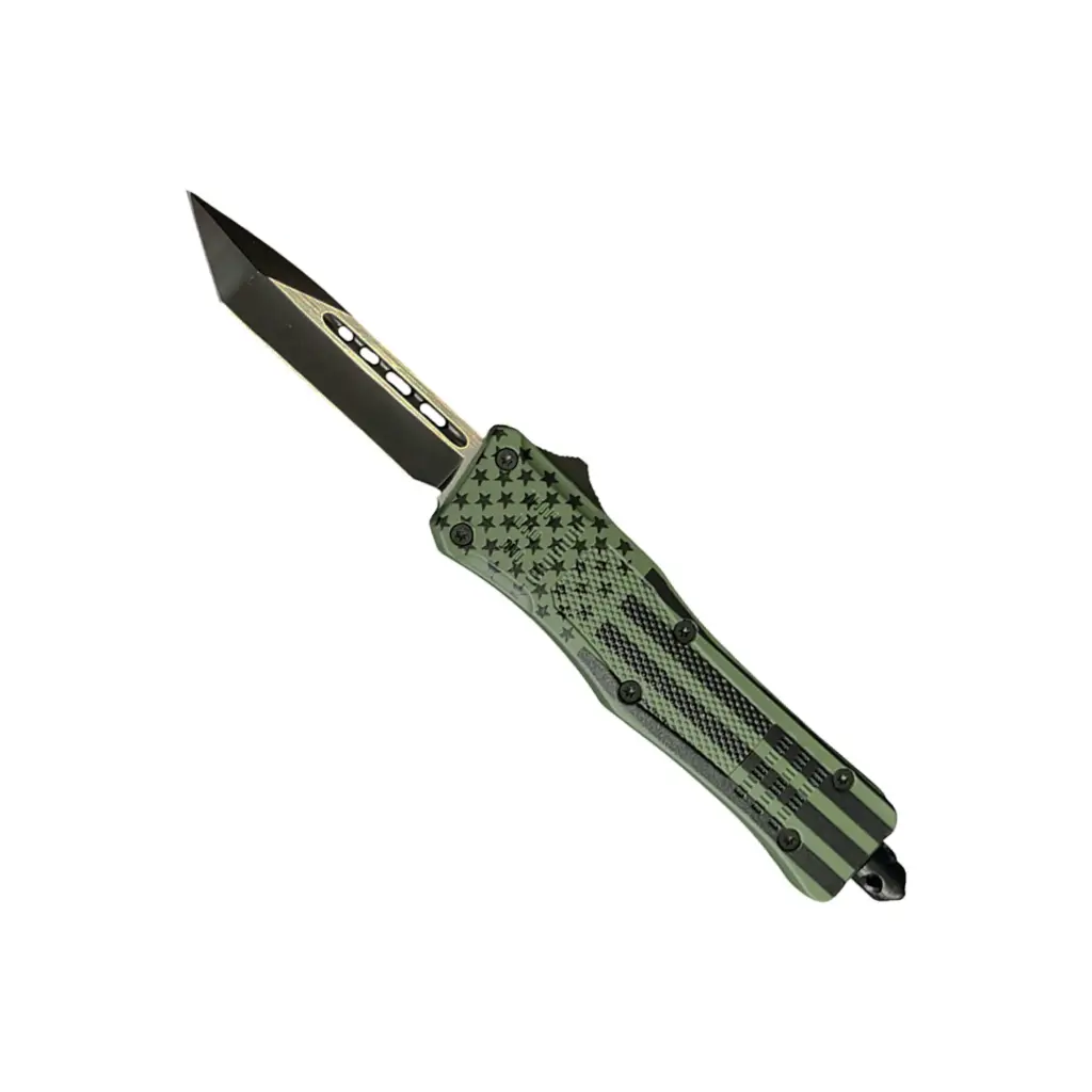 Covert Patriot Tactical OTF Knife - Green Flag