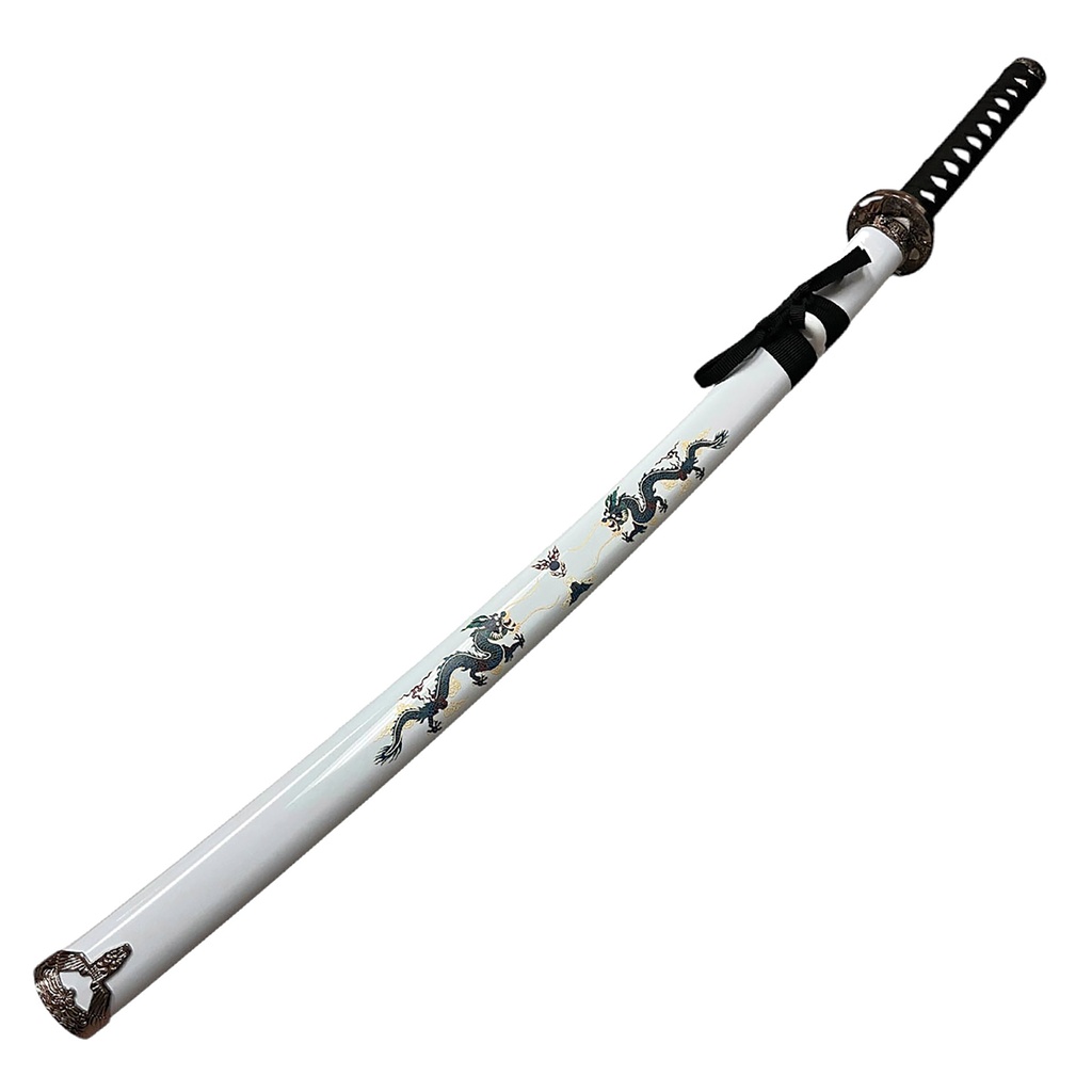 White Dragon Guardian Katana Sword - Carbon Steel