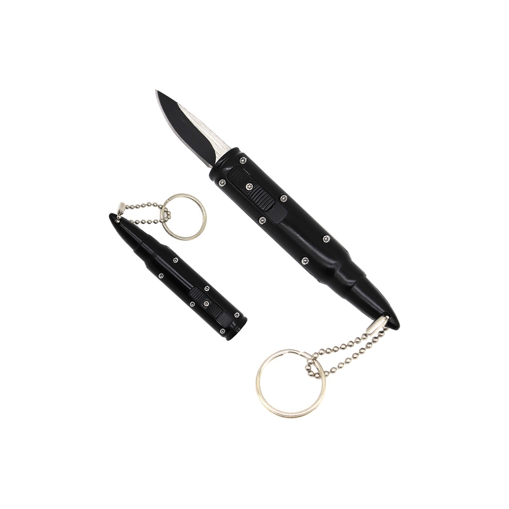 Covert Capsule Mini OTF Keychain Knife - Matte Black