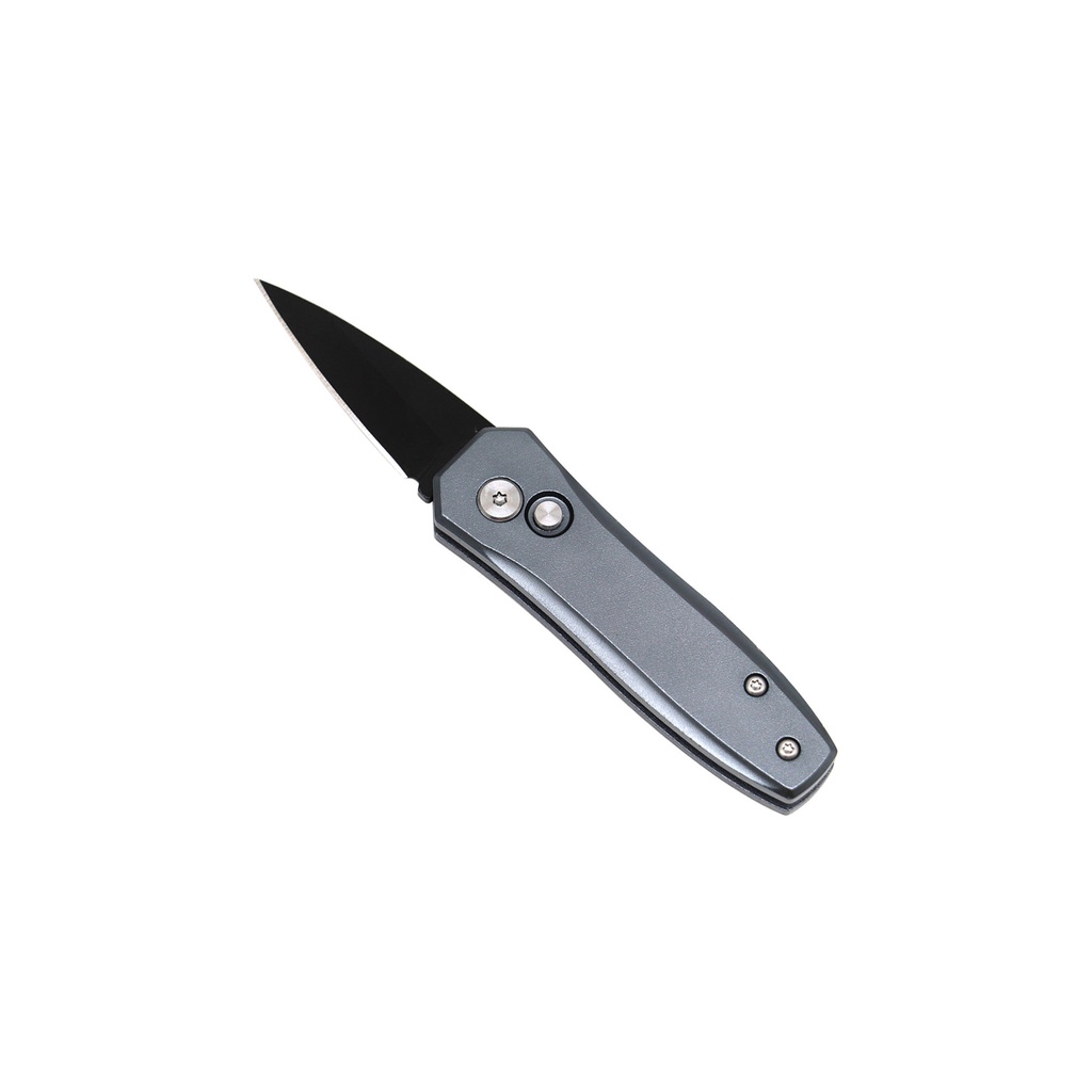 Stealth Pocket Operator Mini Automatic Knife - Gray Aluminum