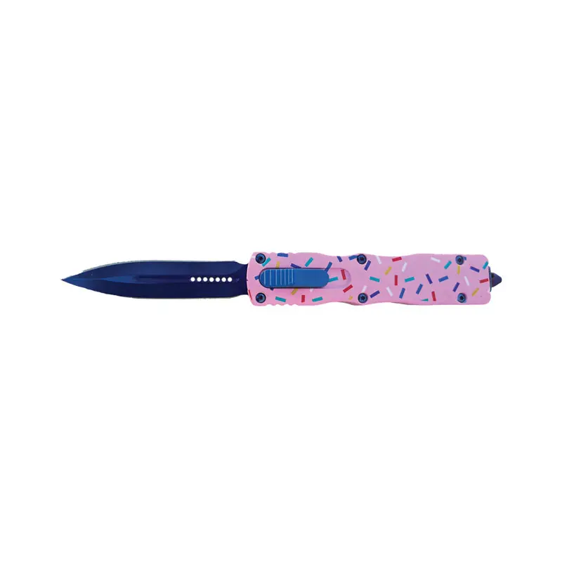 Sprinkled Cupcake Front Switch OTF Automatic Knife - Pink