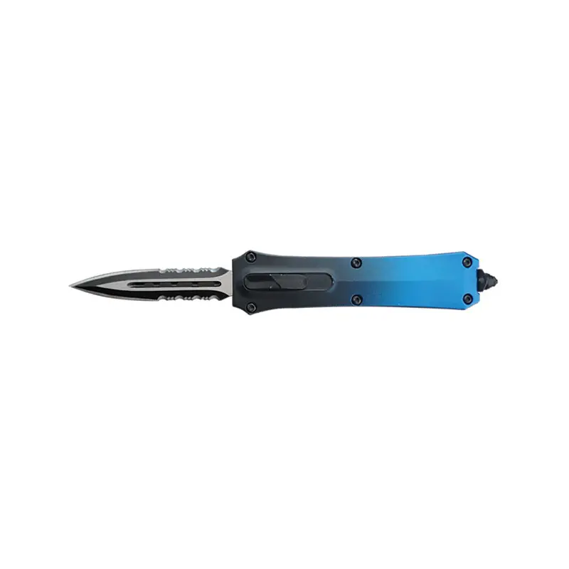 Front Switch OTF Knife with Blue Gradient Handle