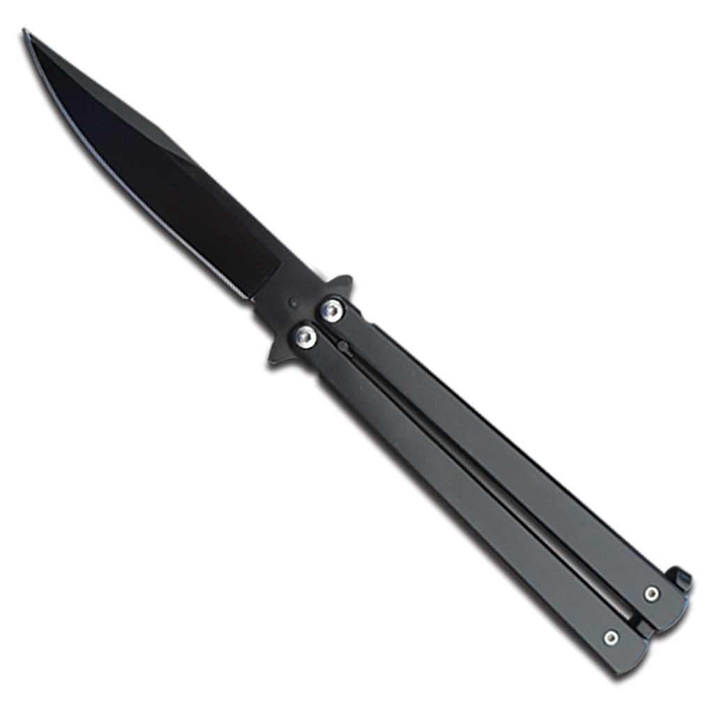 Shadow Pivot Quick-Flip Butterfly Knife - Matte Black