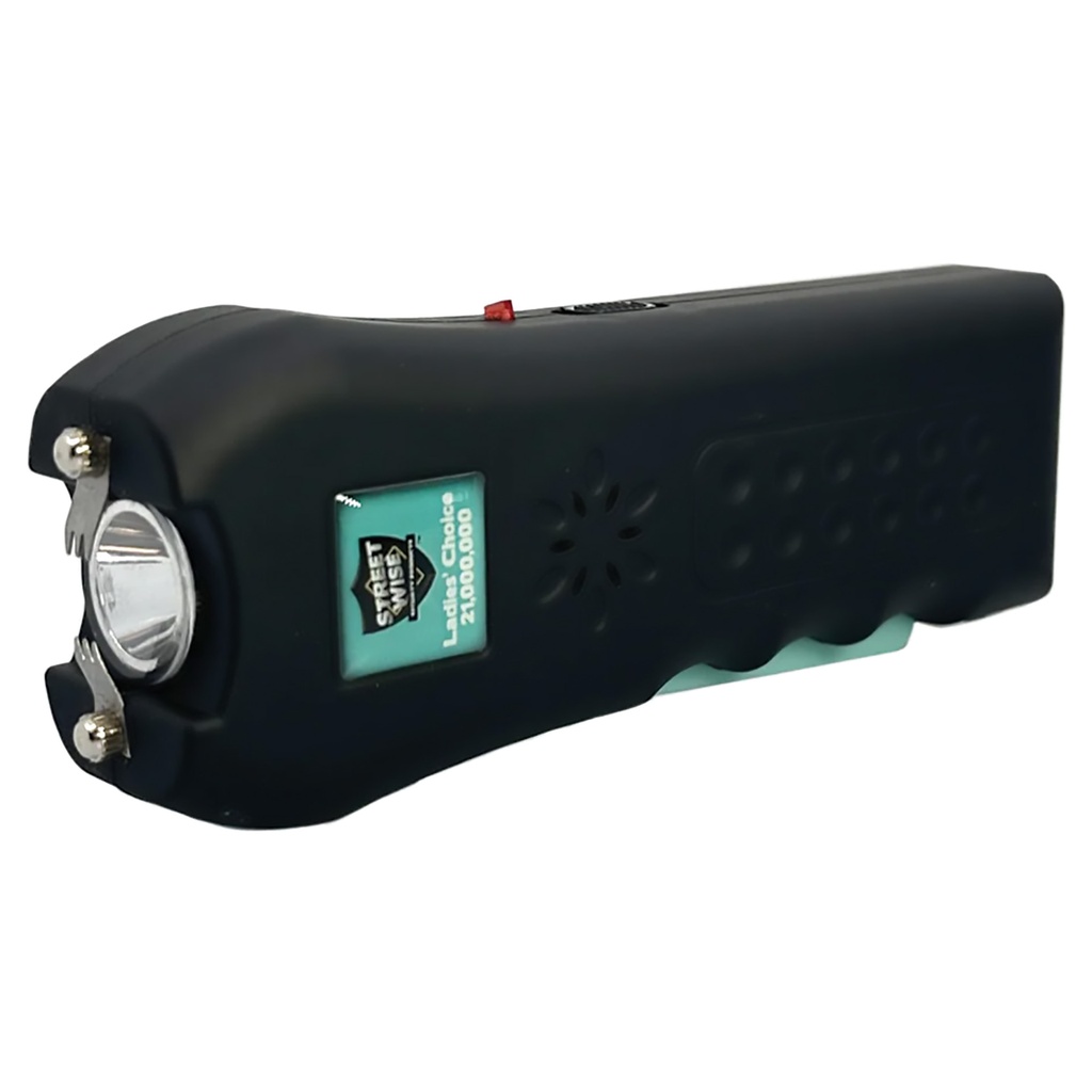 Siren Shield Squeeze-Activate Stun Gun with Alarm - Teal Accents