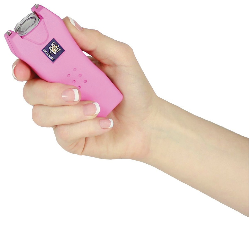 Silk Grip Slimline Rechargeable Stun Gun - Pink Rubberized