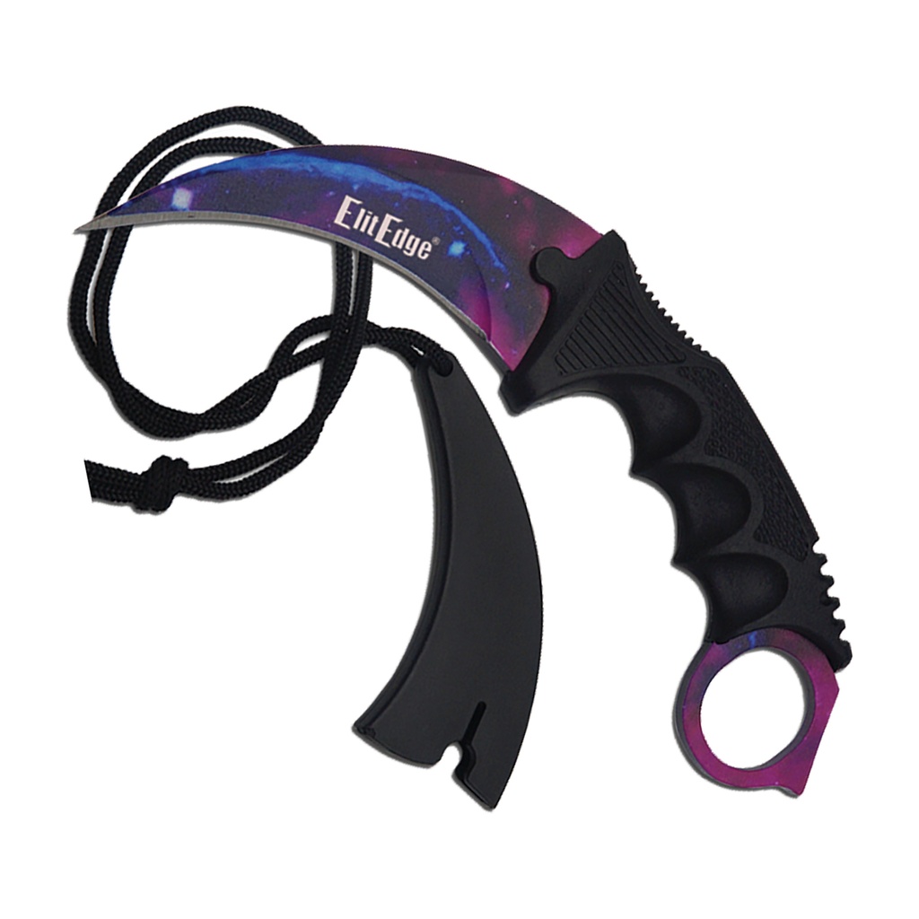 Cosmic Claw Neck-Ready Karambit Knife - Galaxy Blade