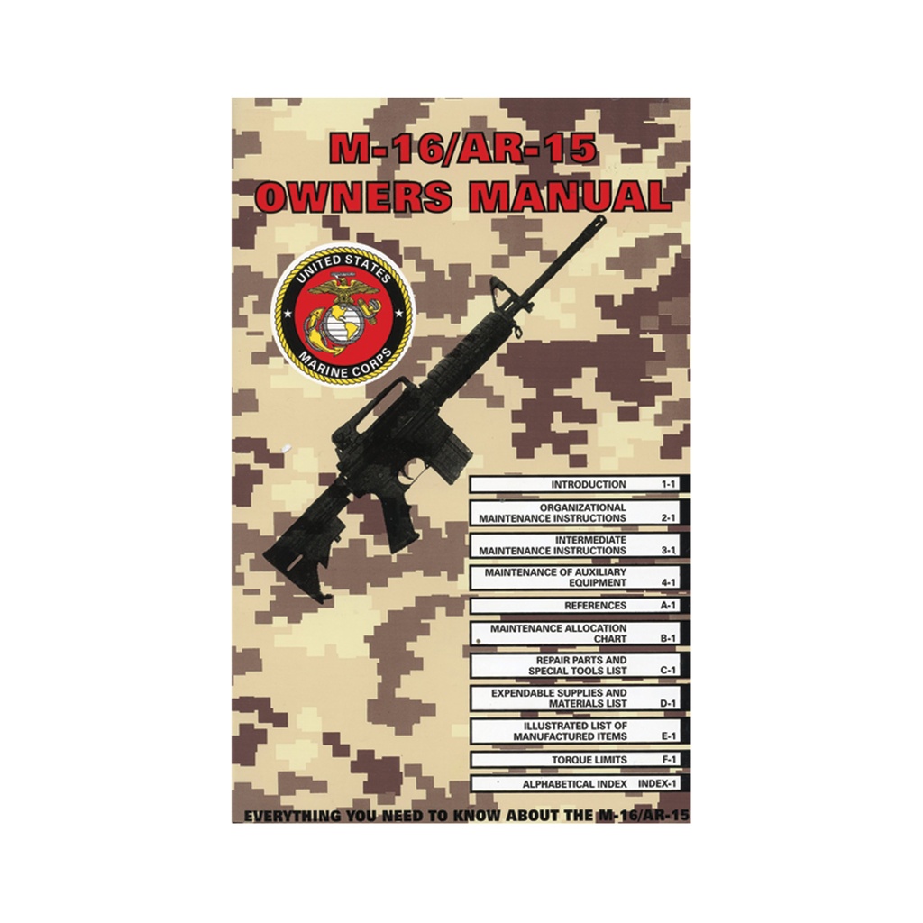 Marine Field Armorer AR-15 Owner's Manual - Camo Cover