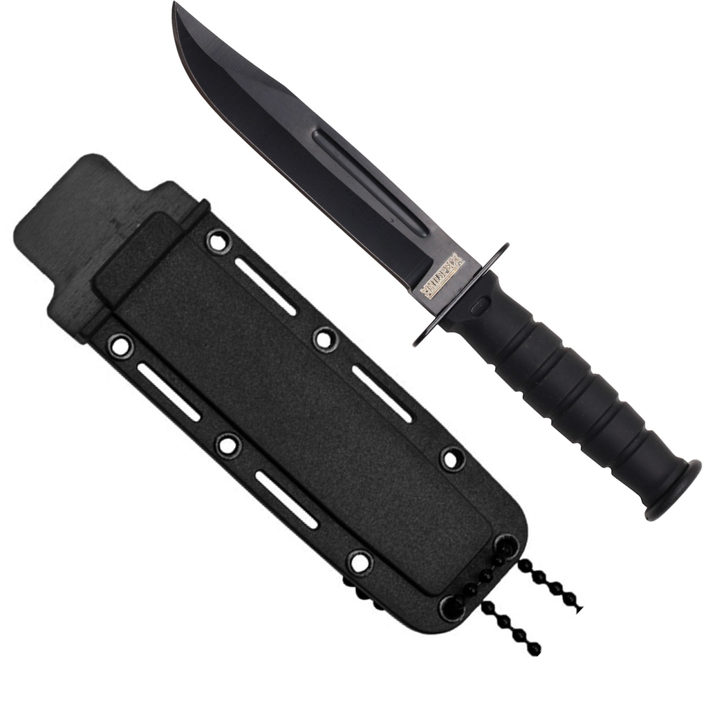 Shadow Sentry Stealth-Duty Neck Knife - Black Rubberized