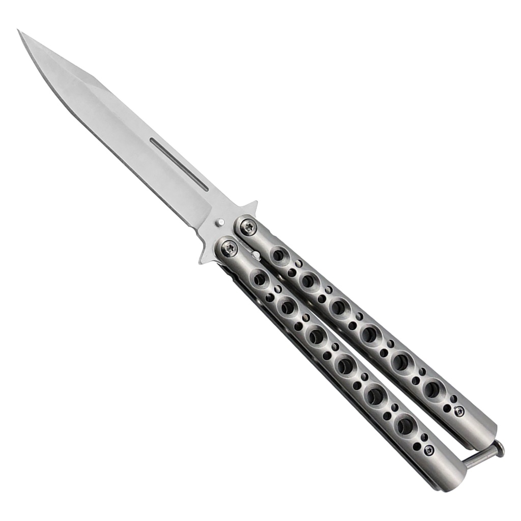 Aero-Balance Six-Hole Butterfly Knife - Silver