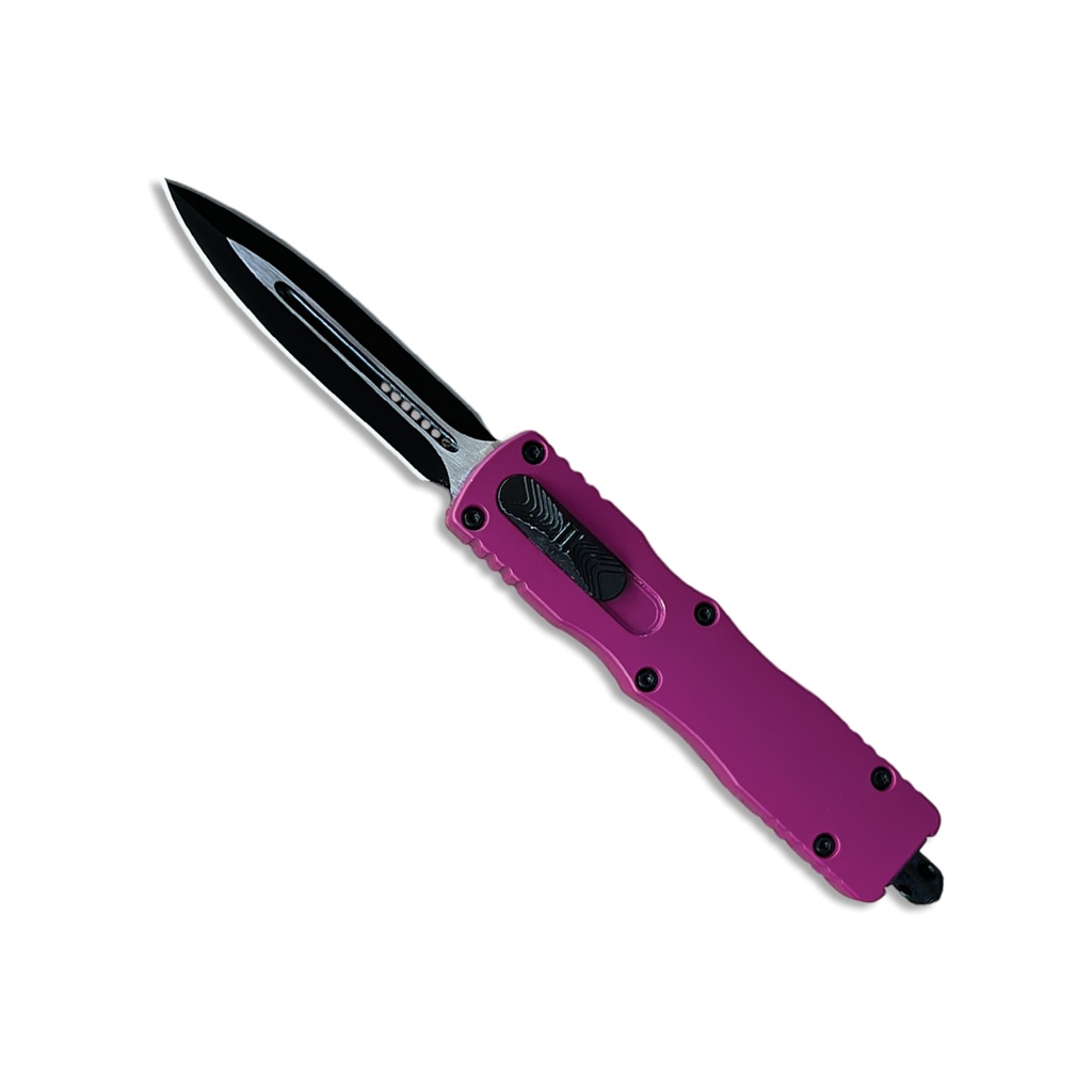 Violet Vector Front-Switch Mini OTF Knife - Anodized Purple