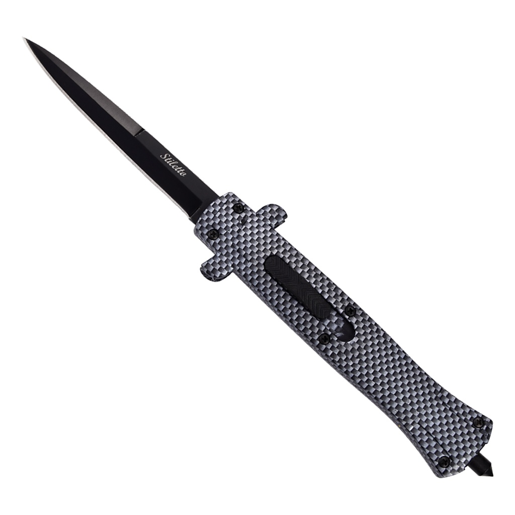 Carbon Weave Quick-Slide OTF Knife - Carbon Fiber
