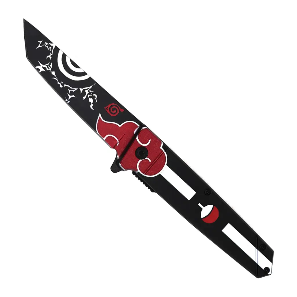 Crimson Cloud Tanto Flipper Spring Assisted Knife - Midnight Black