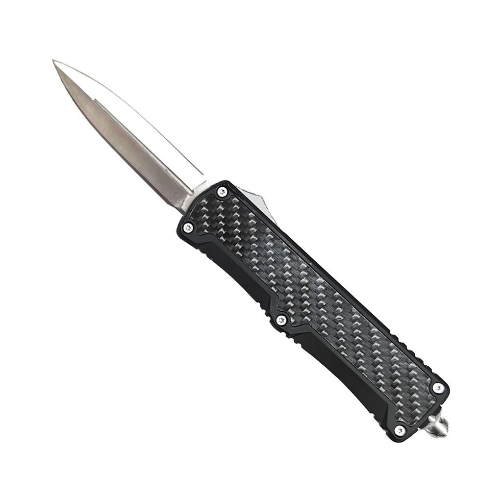 Carbon Weave Twin-Edge OTF Knife - Carbon Fiber