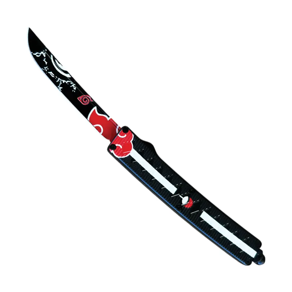 Akatsuki Shadow Double-Action OTF Knife - Black/Red/White