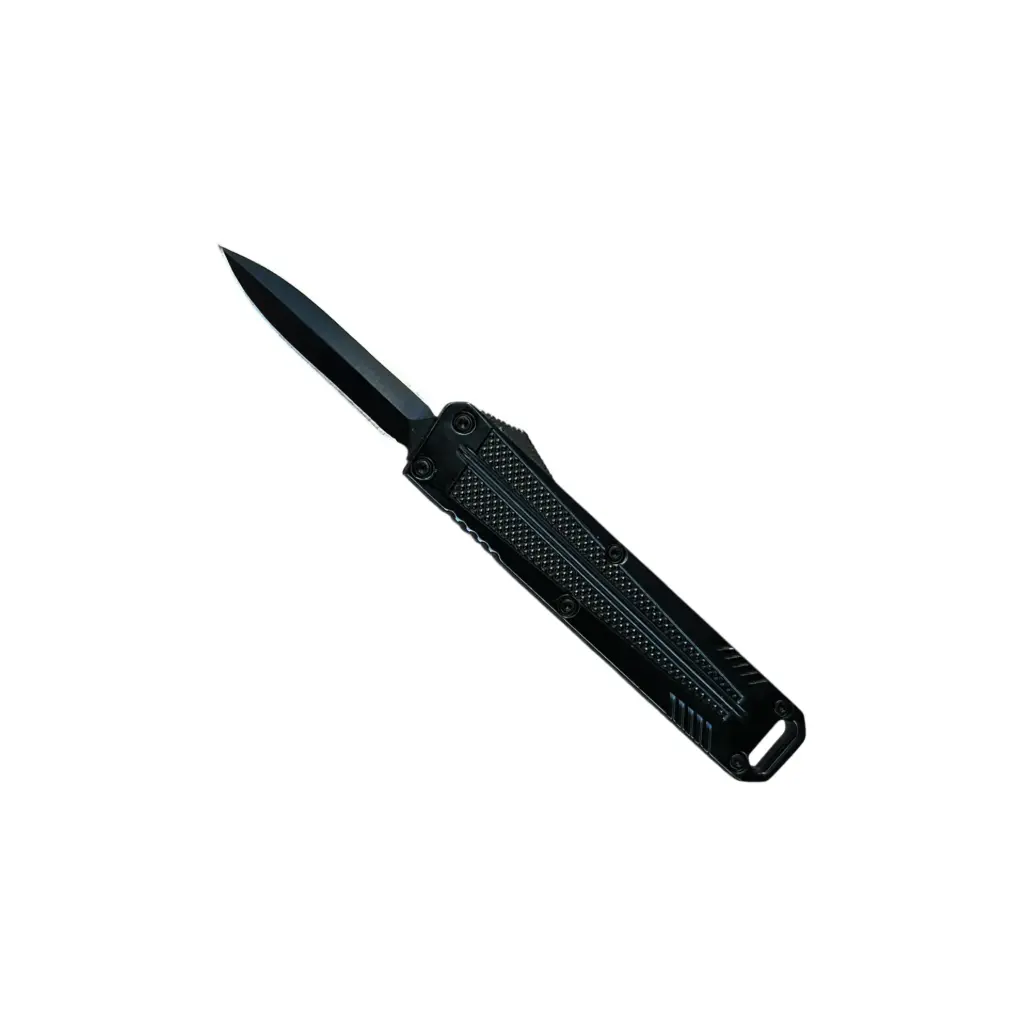 Stealth Grid Quick-Snap Double-Action OTF Knife - Matte Black