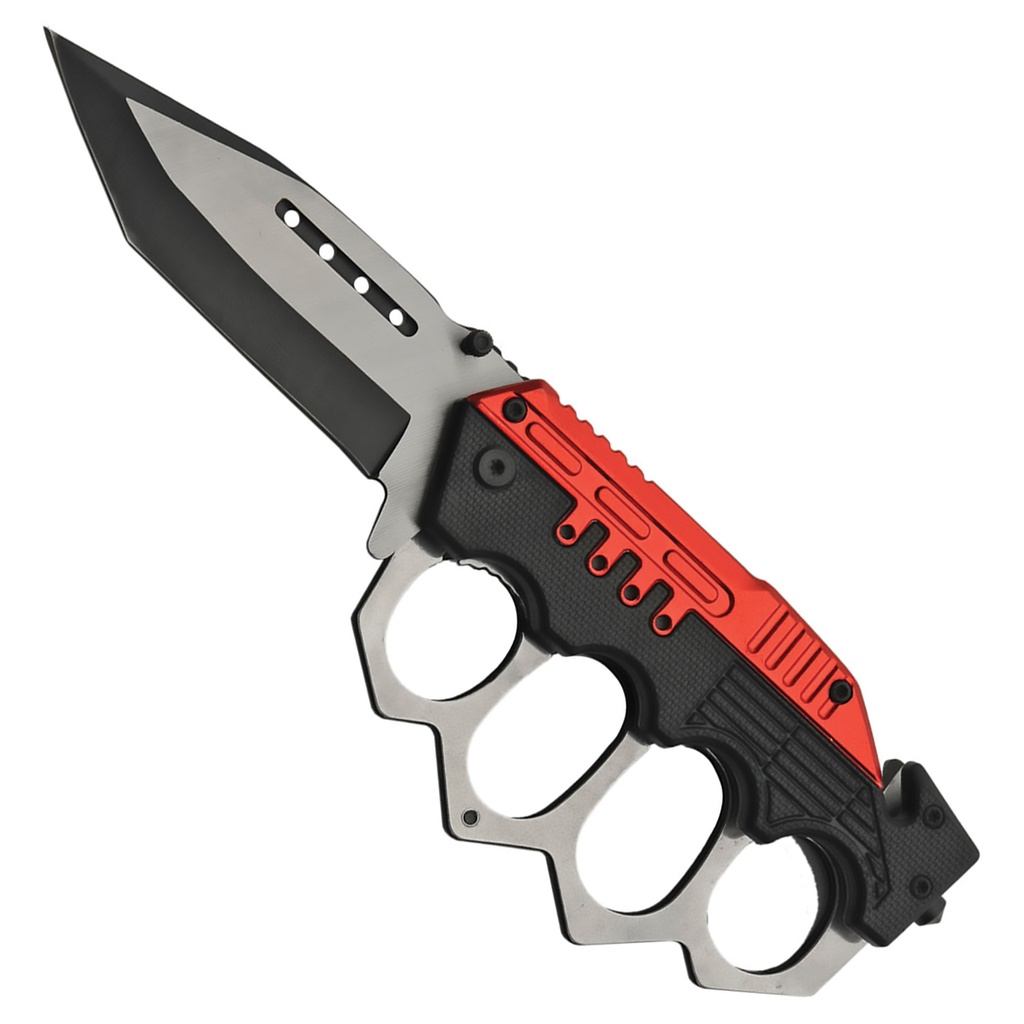 Trench Guardian Rapid-Deploy Assisted Opening Knife - Red