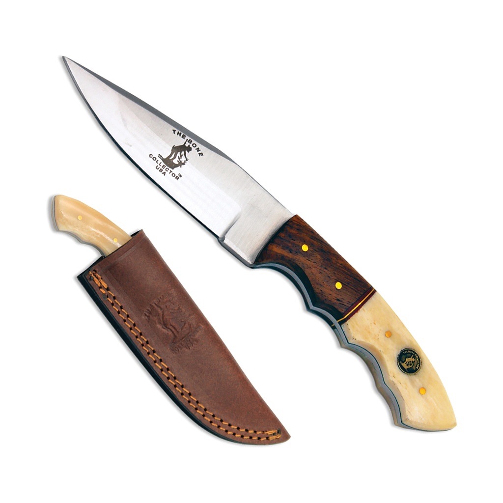 Frontier Balance Clip-Point Hunting Knife - Bone & Rosewood