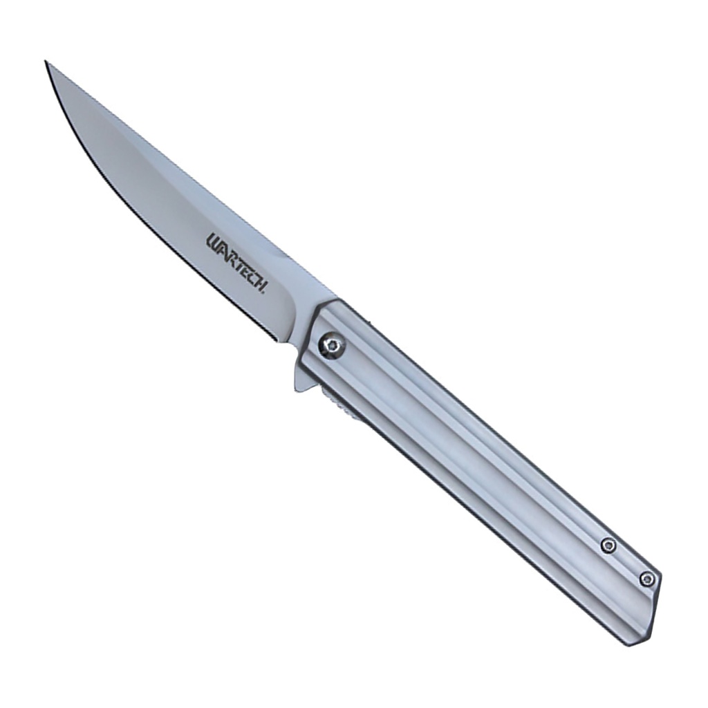Monochrome Sentinel Quick-Deploy Spring Assisted Knife - Silver Steel