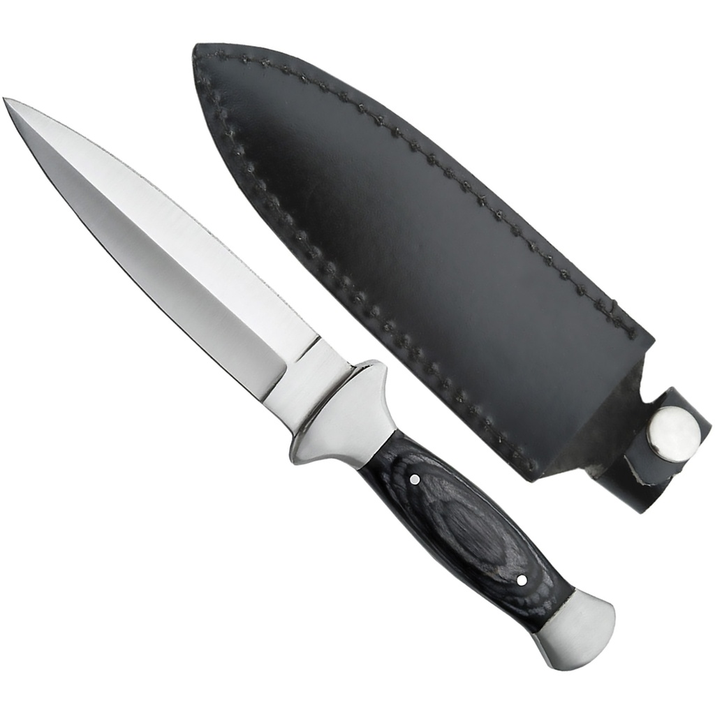 Stealthy Blackwood Tactical Boot Knife - Black Pakkawood