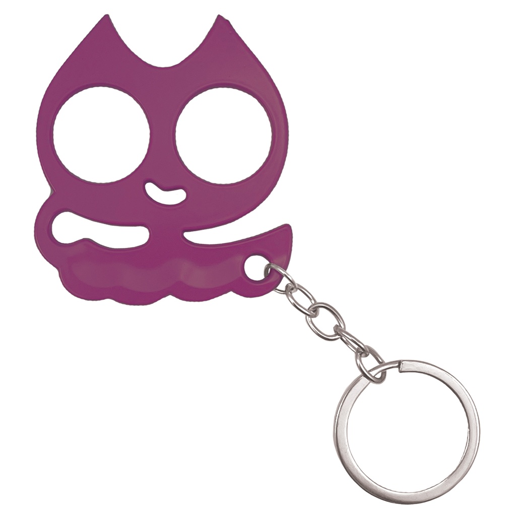 Lucky Cat Compact Self-Defense Keychain - Purple