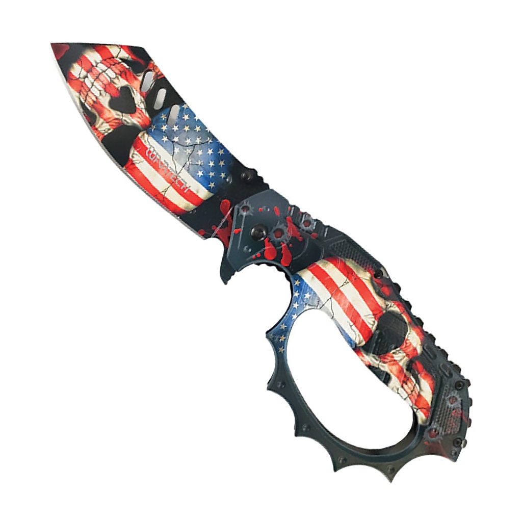 Reaper Patriot Cleaver Assisted Trench Knife - USA Flag