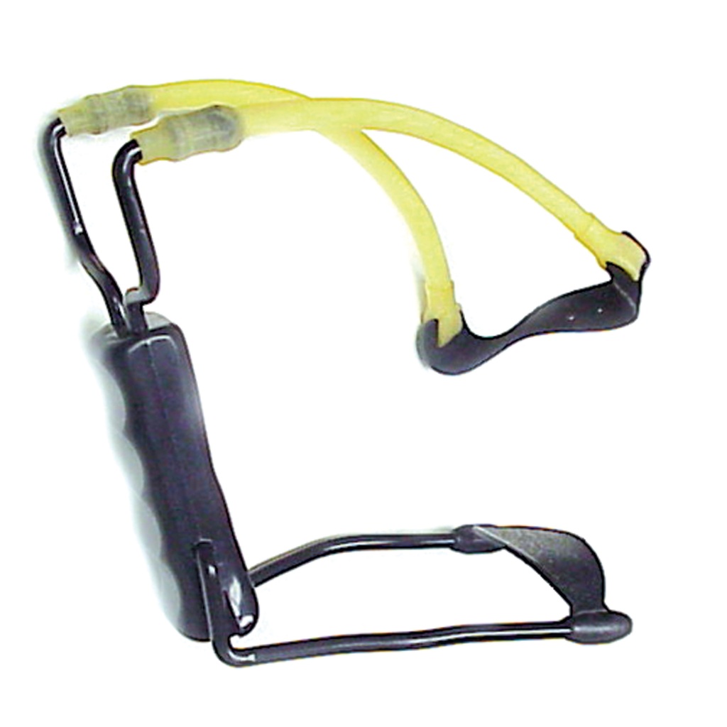 Fold-Down Stabilizer Precision Wrist Rocket Slingshot - Black Steel