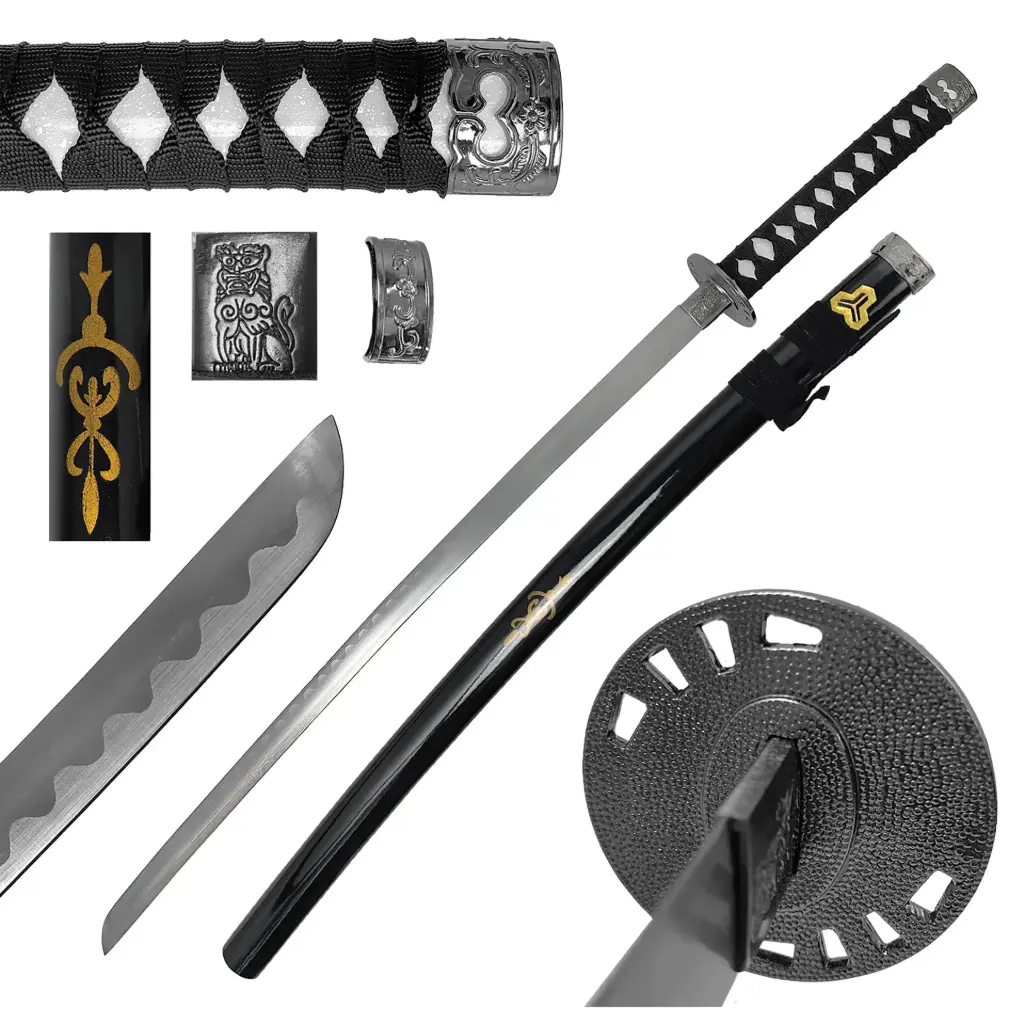 Vengeful Bride Display Katana Sword - Black Carbon Steel