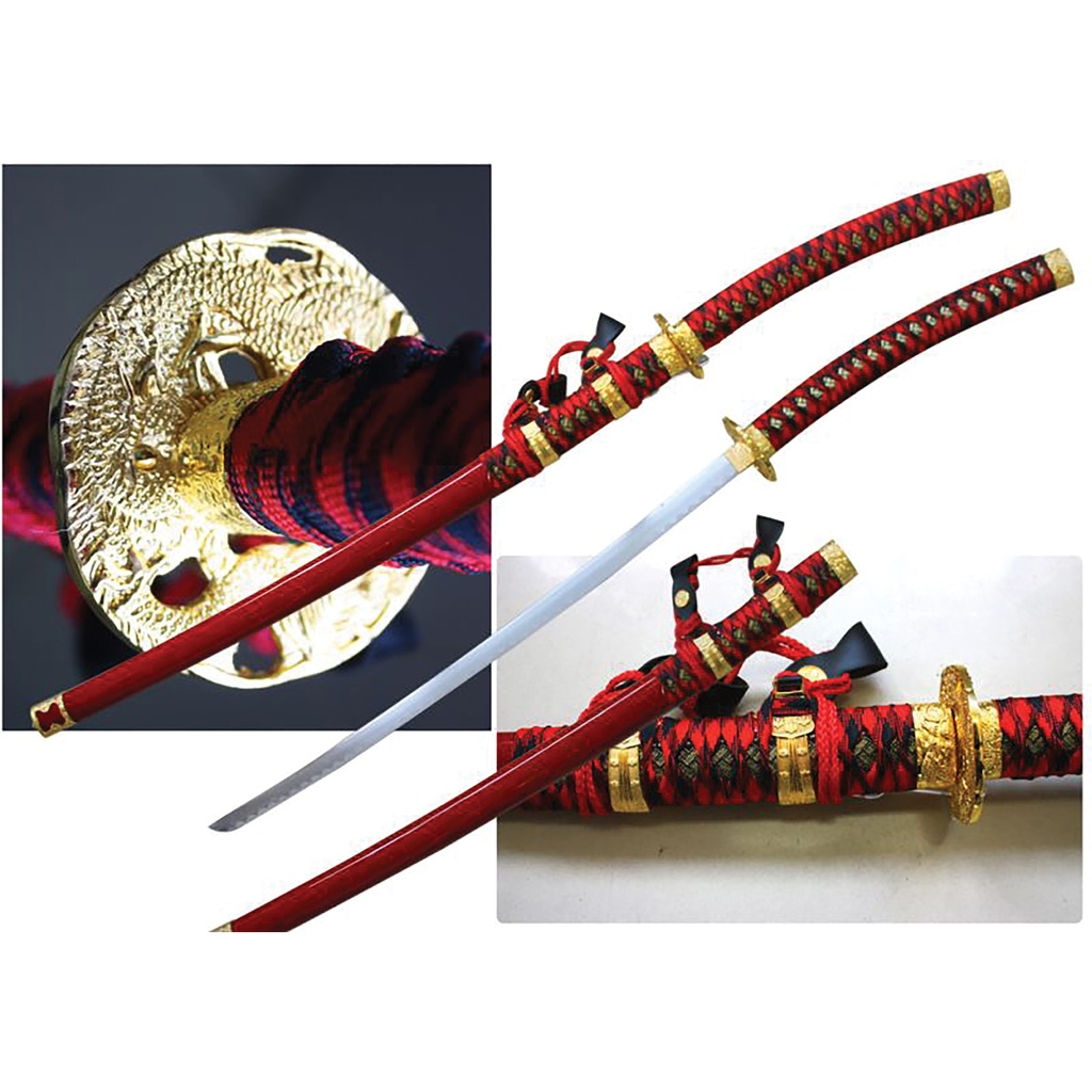 Imperial Dragon Ceremonial Jintachi Sword - Red Gold