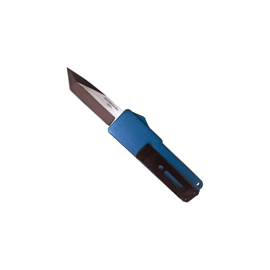 Urban Snap Money-Clip OTF Knife - Blue Aluminum