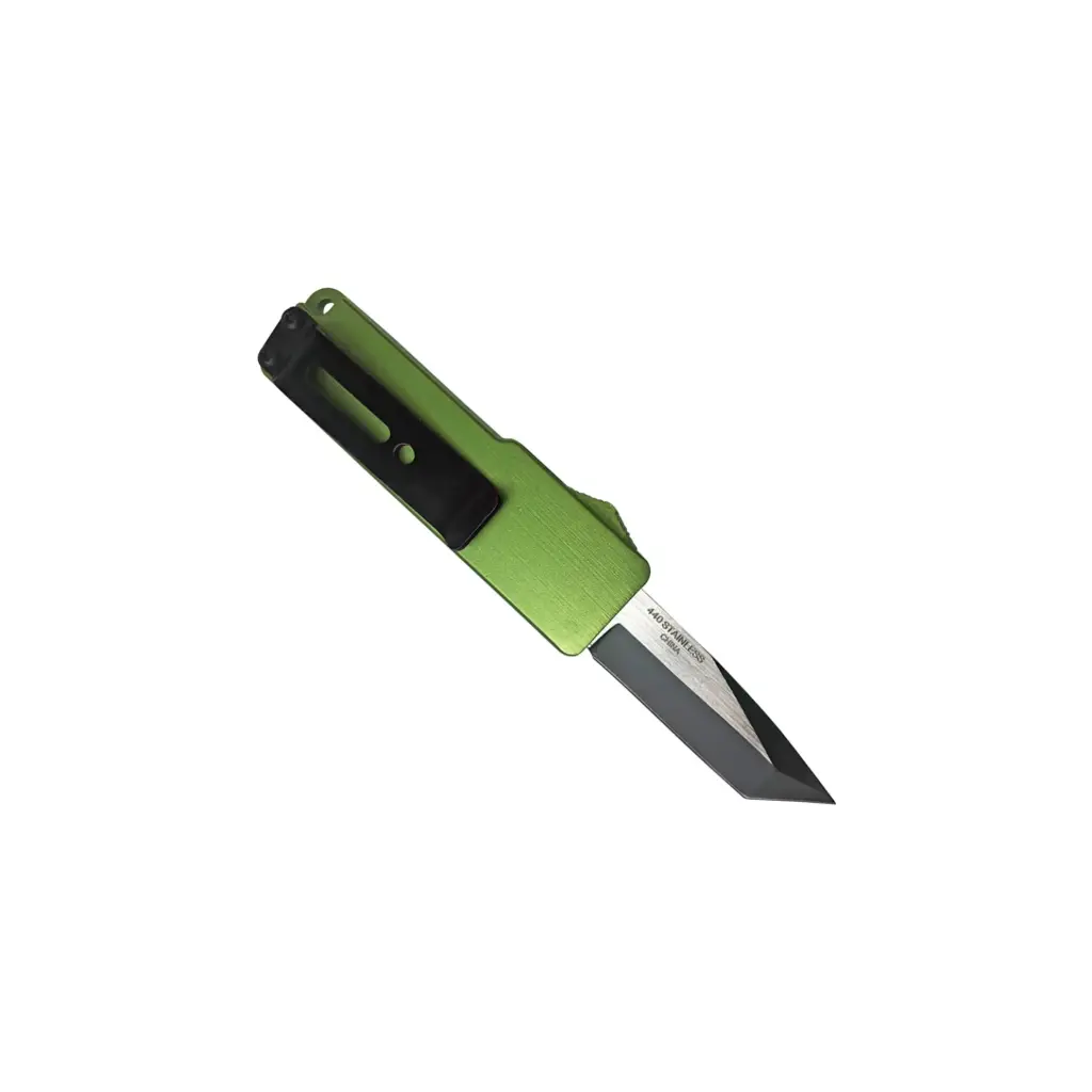 Snap Chop Urban Tactical OTF Knife - Green Aluminum
