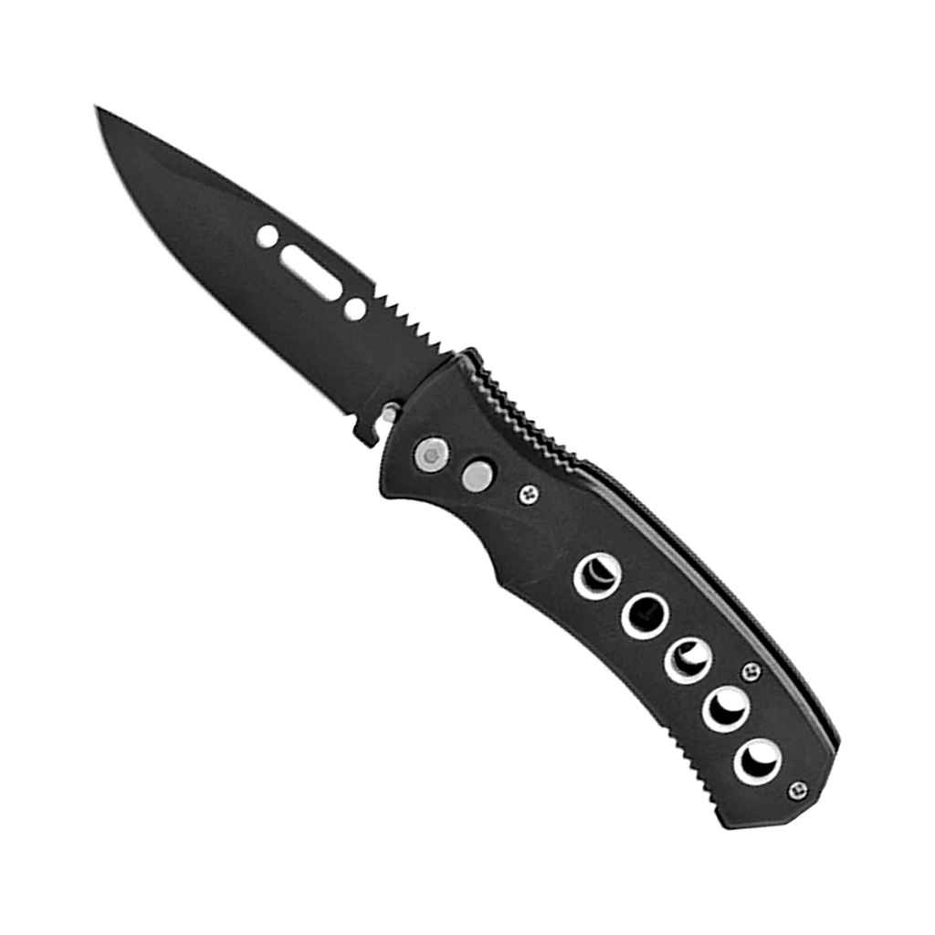Stealth Vent Rapid-Deploy Automatic Knife - Matte Black Aluminum