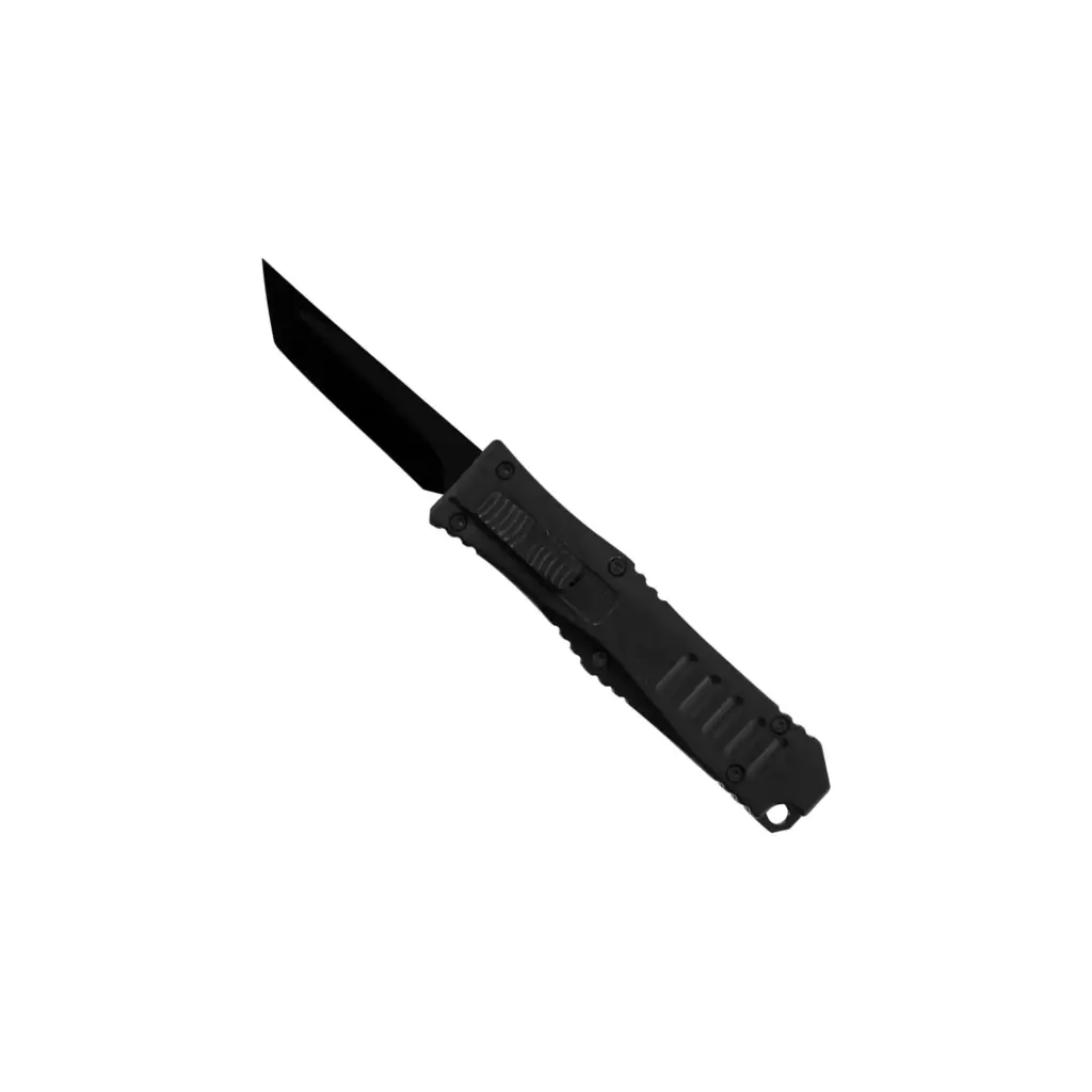 Carbon-Check Featherlight Mini OTF Knife - Midnight Black Aluminum
