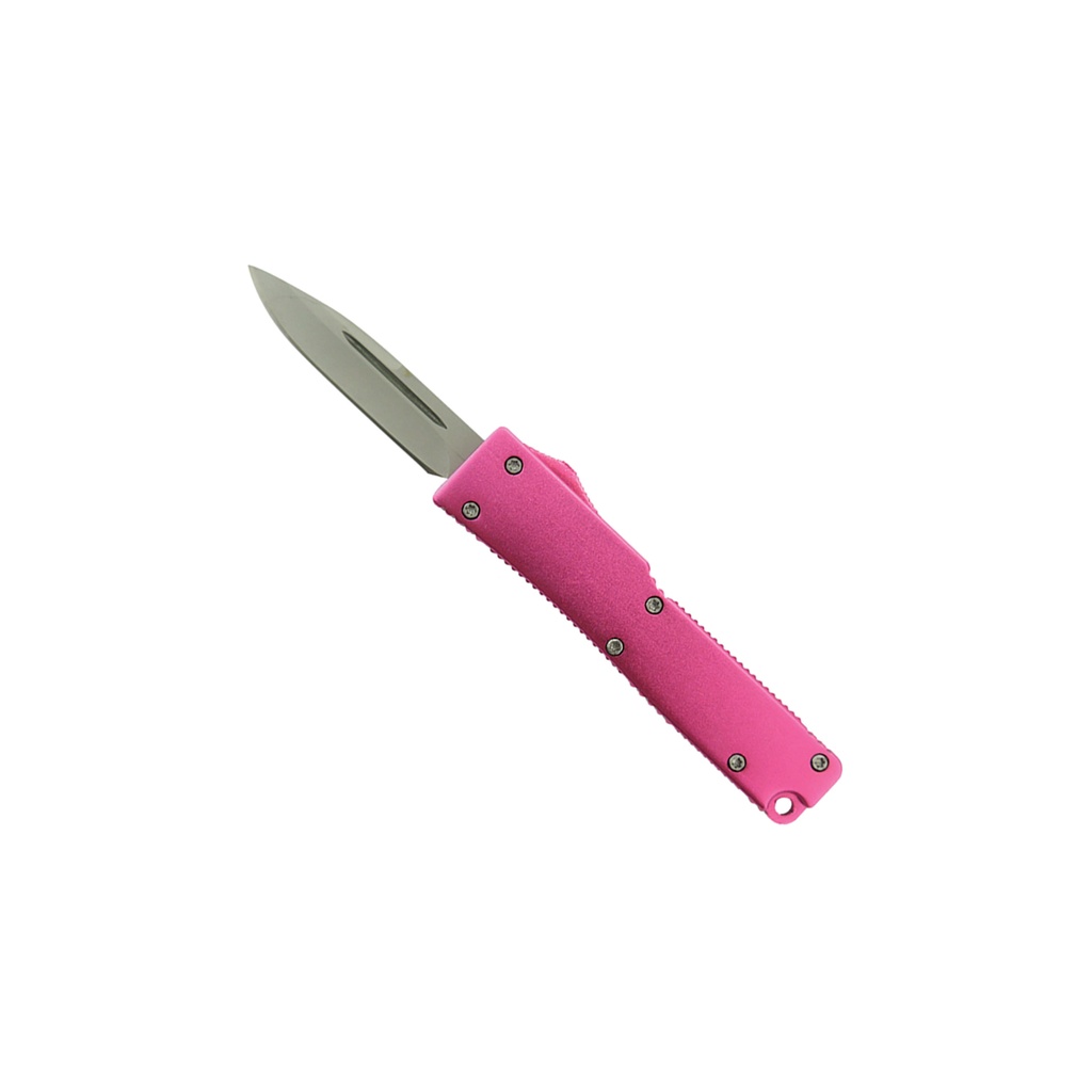 Playful Precision In-and-Out OTF Automatic Knife - Pink Aluminum