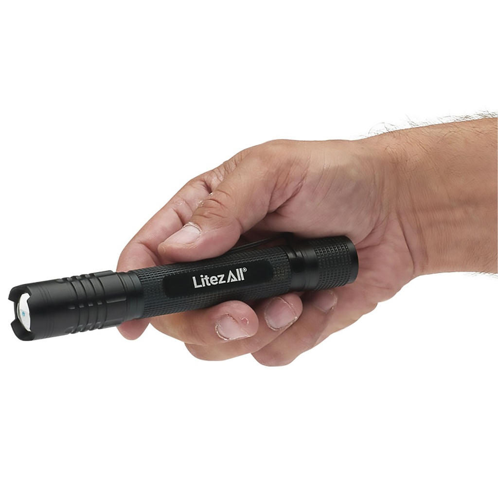 Pocket-Ready Precision Tactical Flashlight - Black Aluminum