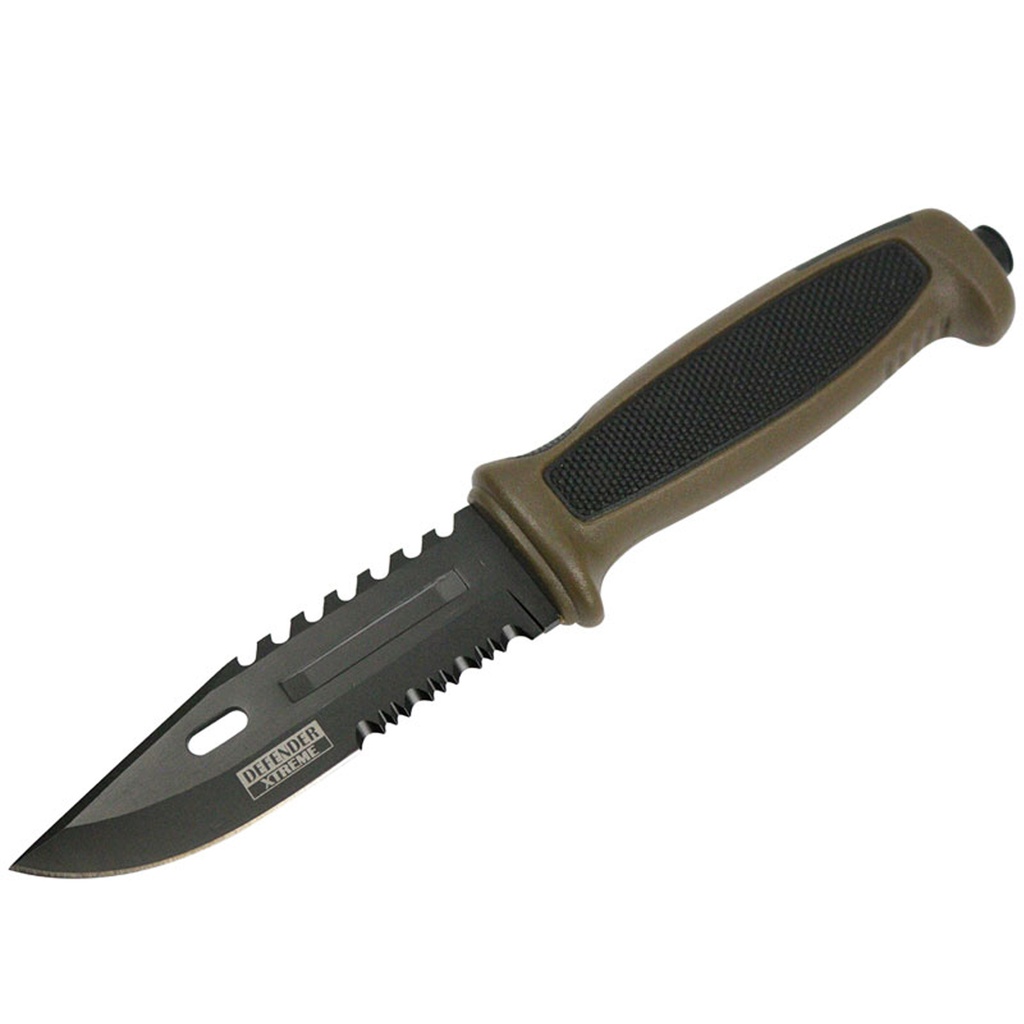 Field Sentinel Sawback Hunting Knife - Coyote Rubber