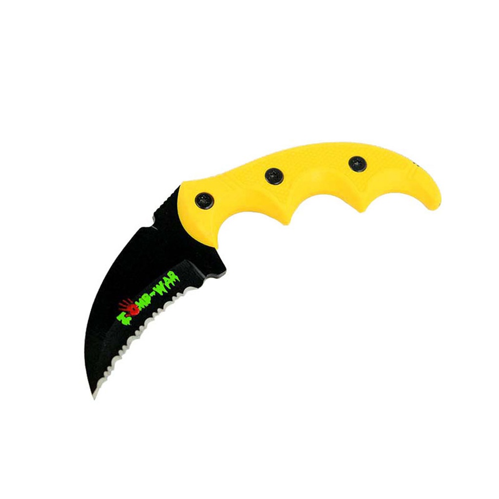 Outbreak Response Karambit Boot Knife - Yellow