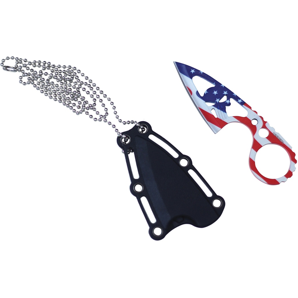 Patriot Retention Compact Neck Knife - American Flag