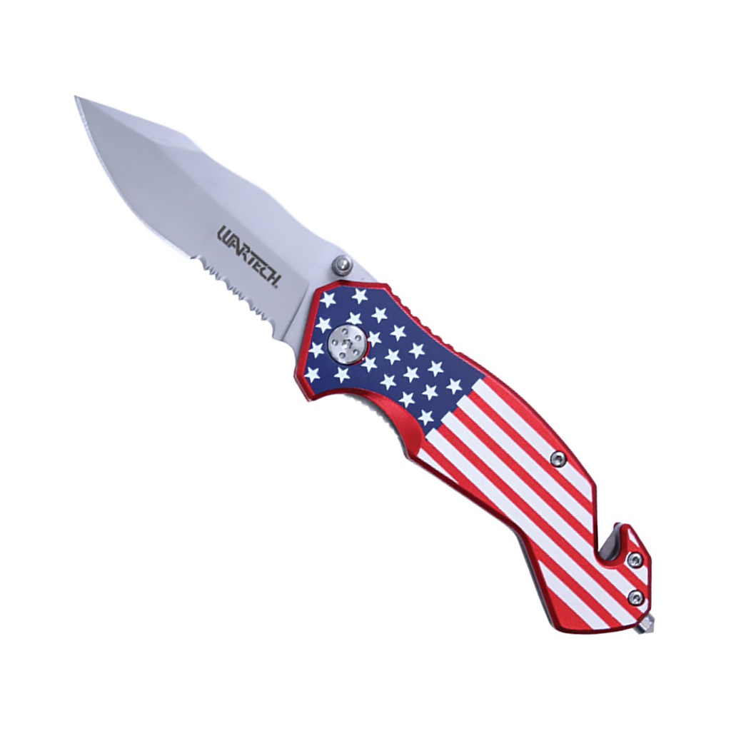 Patriot’s Edge Spring-Assisted Rescue Knife - Stars & Stripes