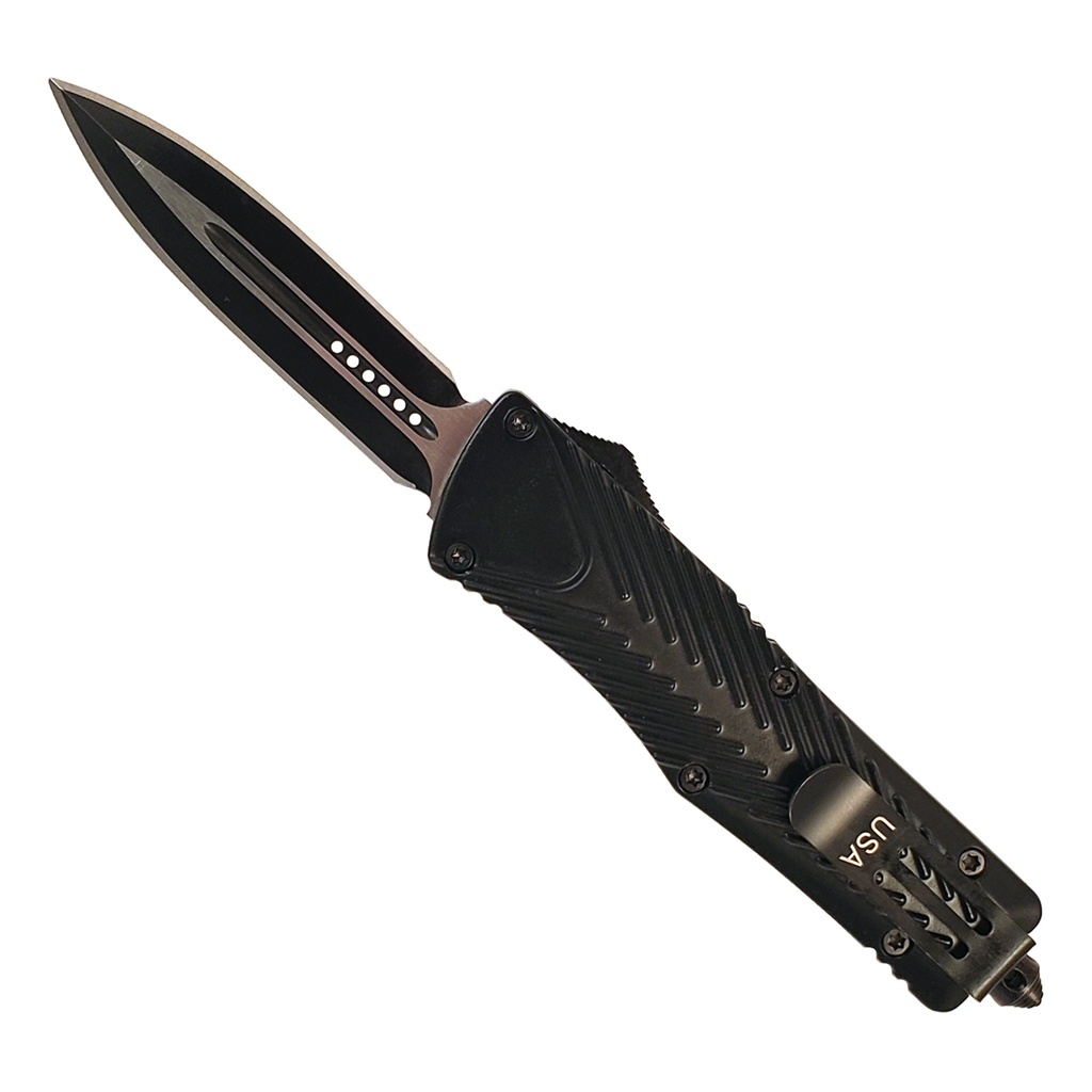 Raptor Strike Double-Edge OTF Knife - Midnight Black