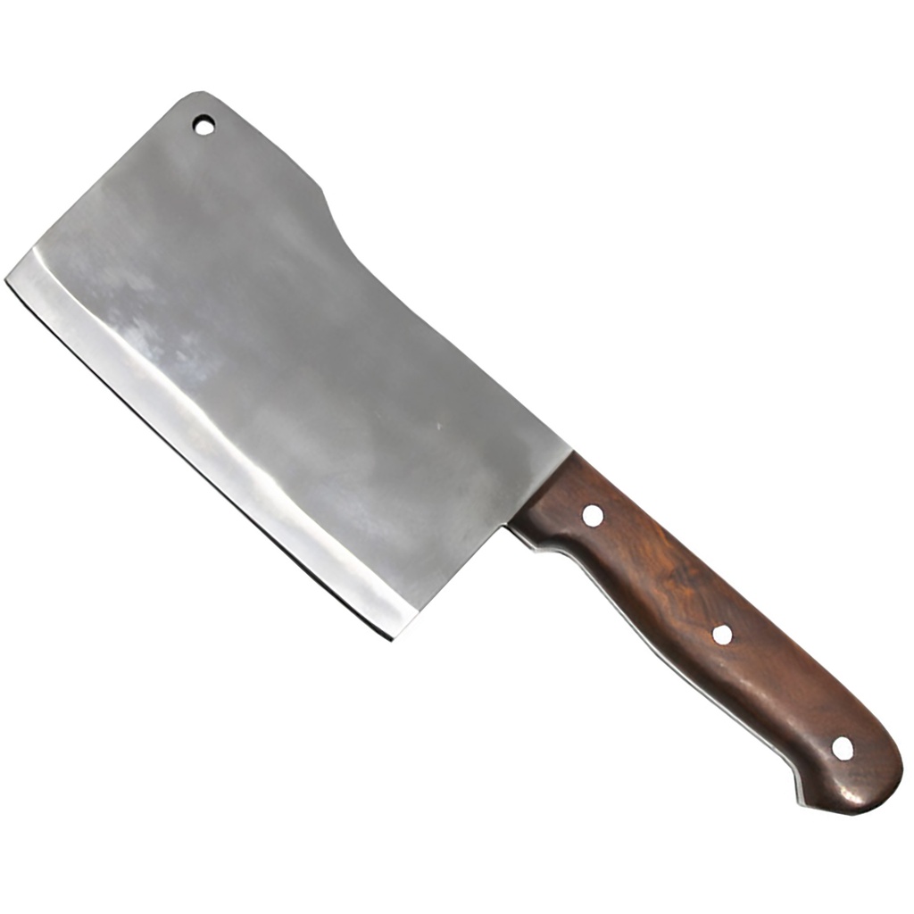 Heritage Butcher Full-Tang Cleaver Knife - Wood Handle