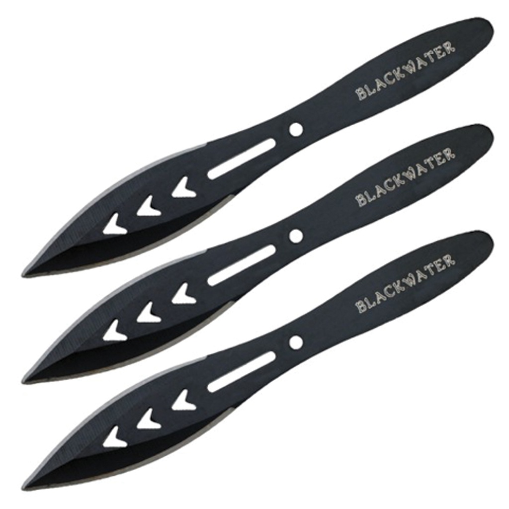 Shadow Vector Precision Throwing Knife Set - Black Steel