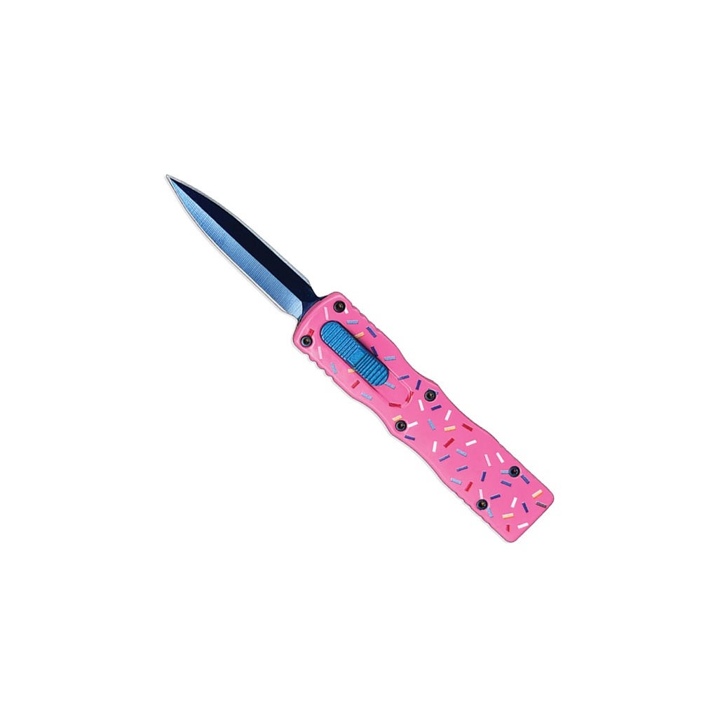 Candy Clash Double-Action OTF Knife - Pink Sprinkles