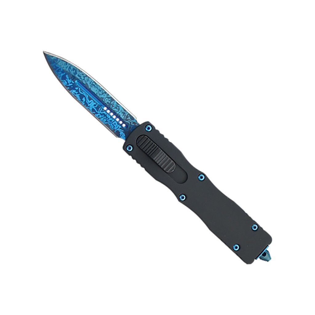 Vector Strike Front-Switch OTF Knife - Blue Damascus