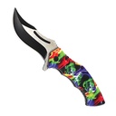 Prism Flare Quick-Deploy Assisted Opening Knife - Rainbow Gloss
